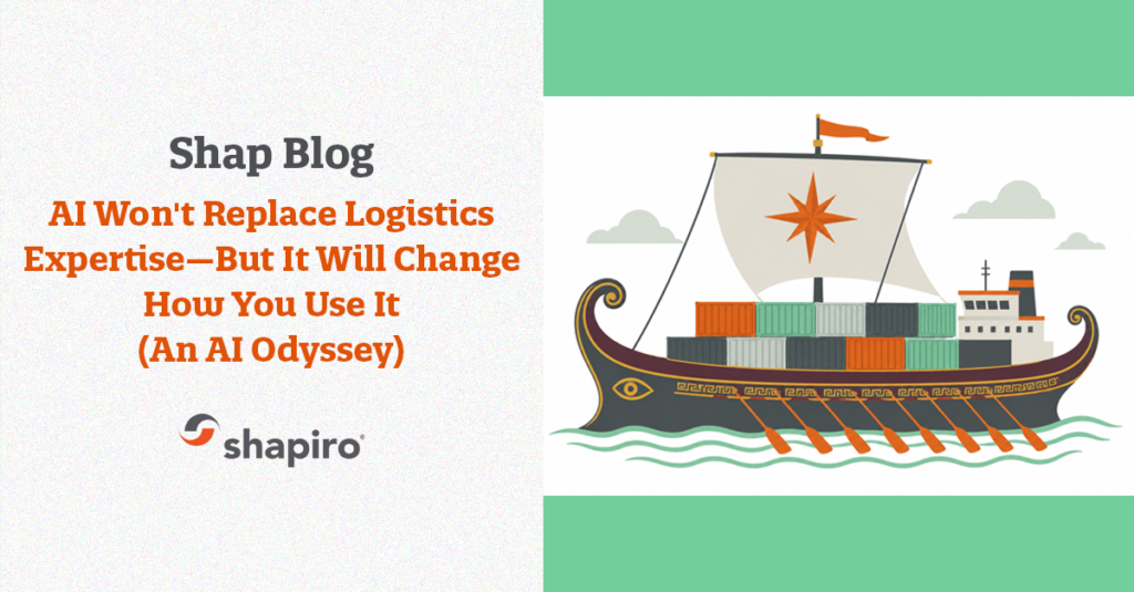 Odyssey ship sailing in ocean with title of blog to the left