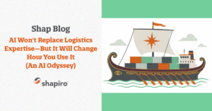 Odyssey ship sailing in ocean with title of blog to the left