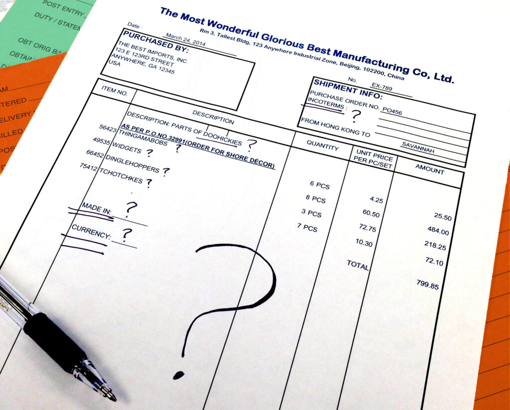 Commercial Invoice 1
