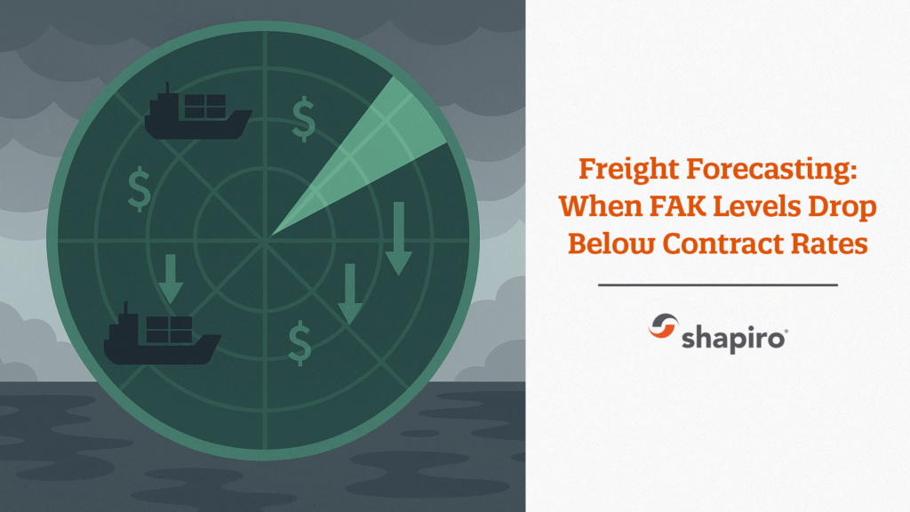 radar with ship and arrow icons on it, title of blog and shapiro logo on right side of image