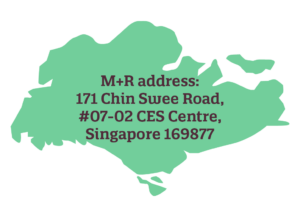 Singapore Map with partner office location printed
